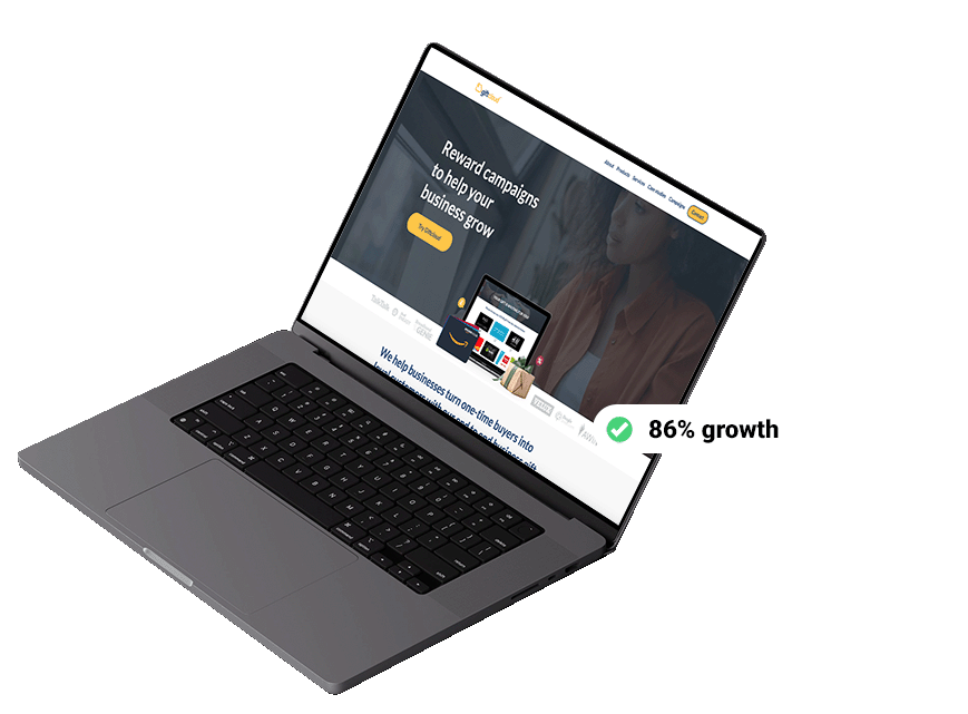 Giftcloud website in laptop Giftcloud website in laptop